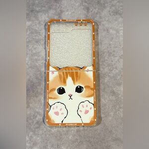 Orange Cute Cat Samsung z flip 6  Phone Case